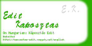 edit kaposztas business card